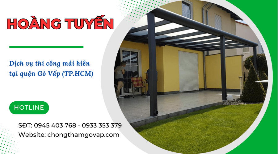 thi công mái hiên