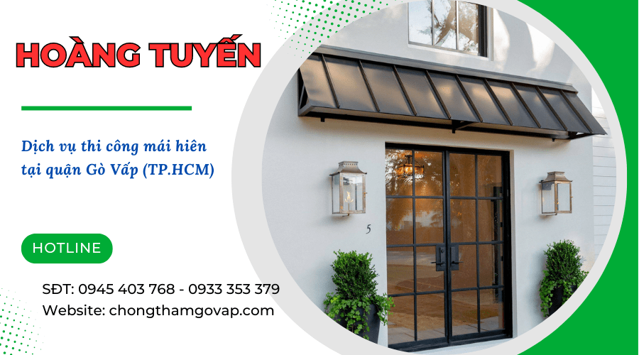 thi công mái hiên