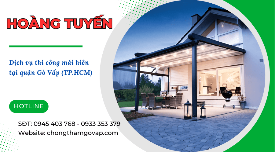 thi công mái hiên